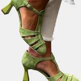 Aria - Sandal elegant cu toc mediu