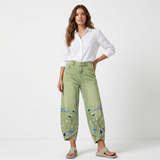 Flavia - Pantaloni casual brodați