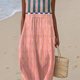 Rochie Midi Pastel Rayată Lily™