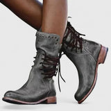 Theano - Botine din piele cu șireturi pentru un stil atemporal