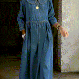 Clara™ | Rochie din denim cu guler Peter Pan