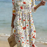Christina | Rochie maxi cu imprimeu floral