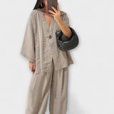 Jacqueline - Top din două straturi și pantaloni