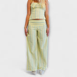 Anastasia - Compleu clasic cu pantaloni în dungi
