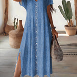Hélène™ | Robă din denim retro