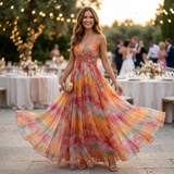Irina - Rochie lungă cu imprimeu floral