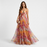 Irina - Rochie lungă cu imprimeu floral