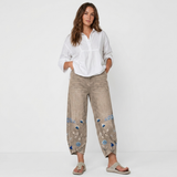 Flavia - Pantaloni casual brodați