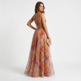 Irina - Rochie lungă cu imprimeu floral