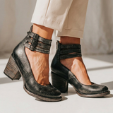 Milena - Pantofi cu toc din piele confortabili