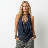 Camelia - Top drapat cu farmec boho chic