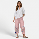 Flavia - Pantaloni casual brodați