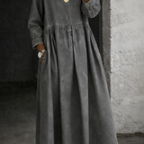 Clara™ | Rochie din denim cu guler Peter Pan