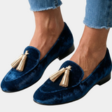 Anna - Mocasini Clasici cu Pomponeți