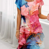 Caroline - Rochie Elegantă cu Detalii Puff