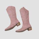 Katerina - Cizme Cowboy Western din Suede