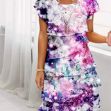 Vanessa - Rochie Elegantă Cusută cu Dungi