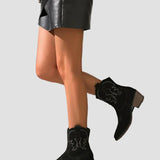 Botine western brodate stilate