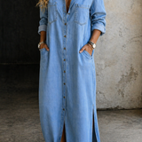 Delana | Salopetă cu Butoni din Denim