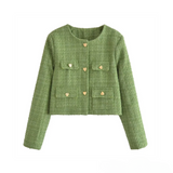 Daria - Jachetă Tweed Verde
