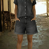 Stephanie™ | Rochie din denim relaxată