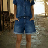 Stephanie™ | Rochie din denim relaxată