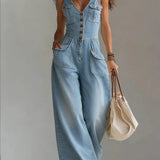 Sophie™ | Salopetă din denim ușoară
