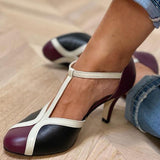 Aria - Pantofi retro cu toc T-bar