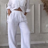 Fara | Set din Bumbac și In Luxe – Cămașă și Pantaloni