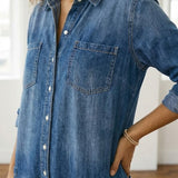 Diana™ | Salopetă vintage din denim cu nasturi