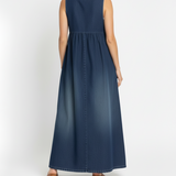 Karen™ | Rochie lungă din denim spălat