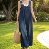 Karen™ | Rochie lungă din denim spălat