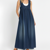 Karen™ | Rochie lungă din denim spălat