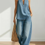 Ivy™ | Set din două piese din denim vintage