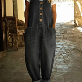 Ruth™ | Salopetă din denim de bumbac spălat